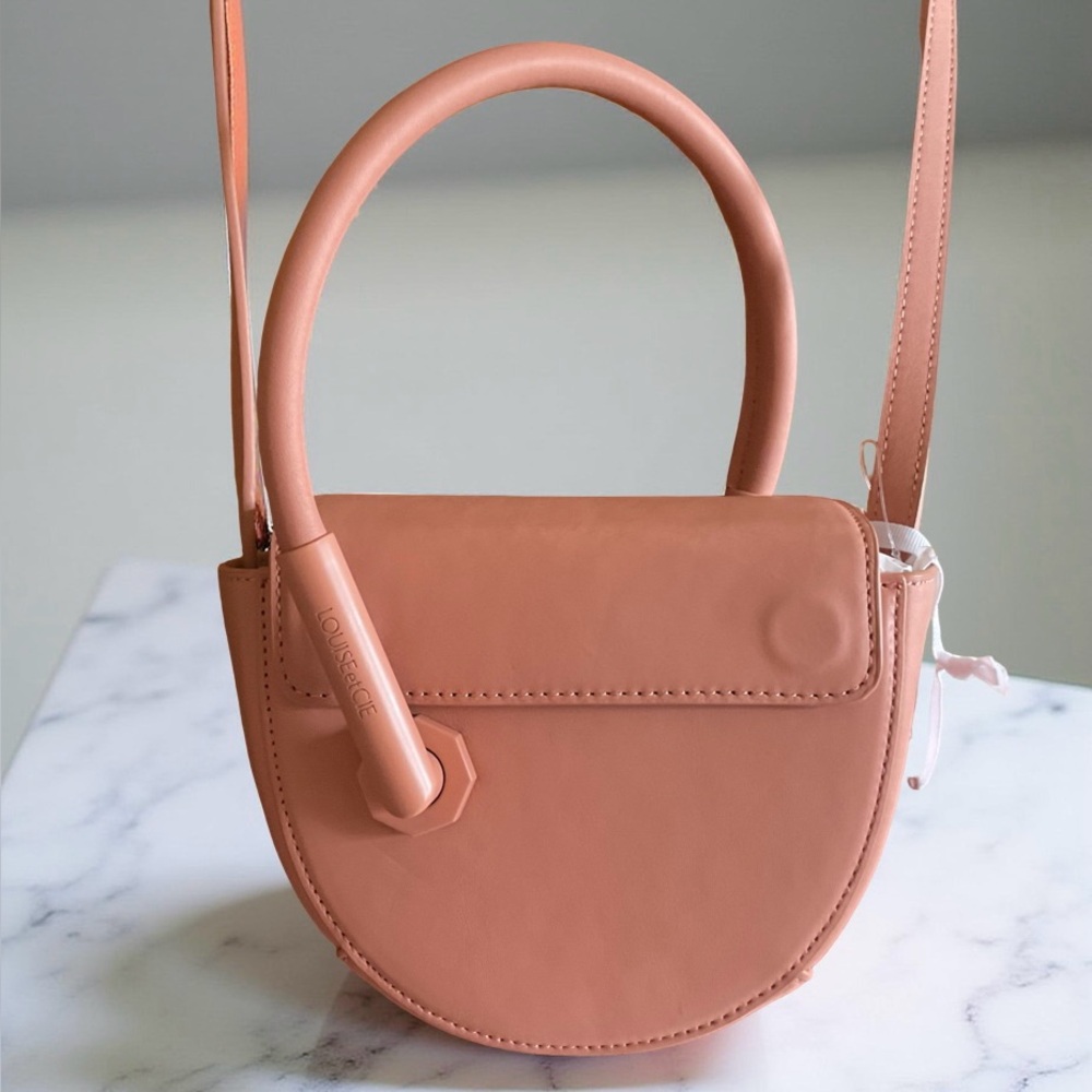 Louise et Cie Carnation Bag with Half Moon Shape & Architectural Handle